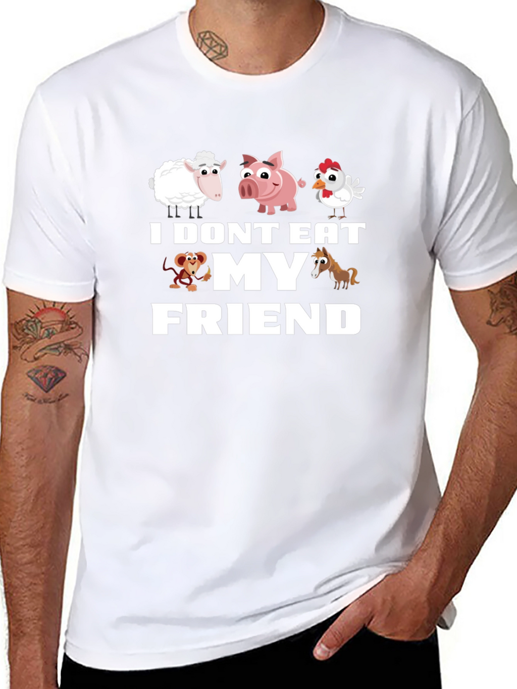 Vegan I Dont Eat My Friends T-Shirt