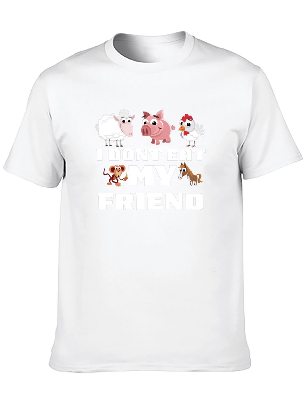 Vegan I Dont Eat My Friends T-Shirt