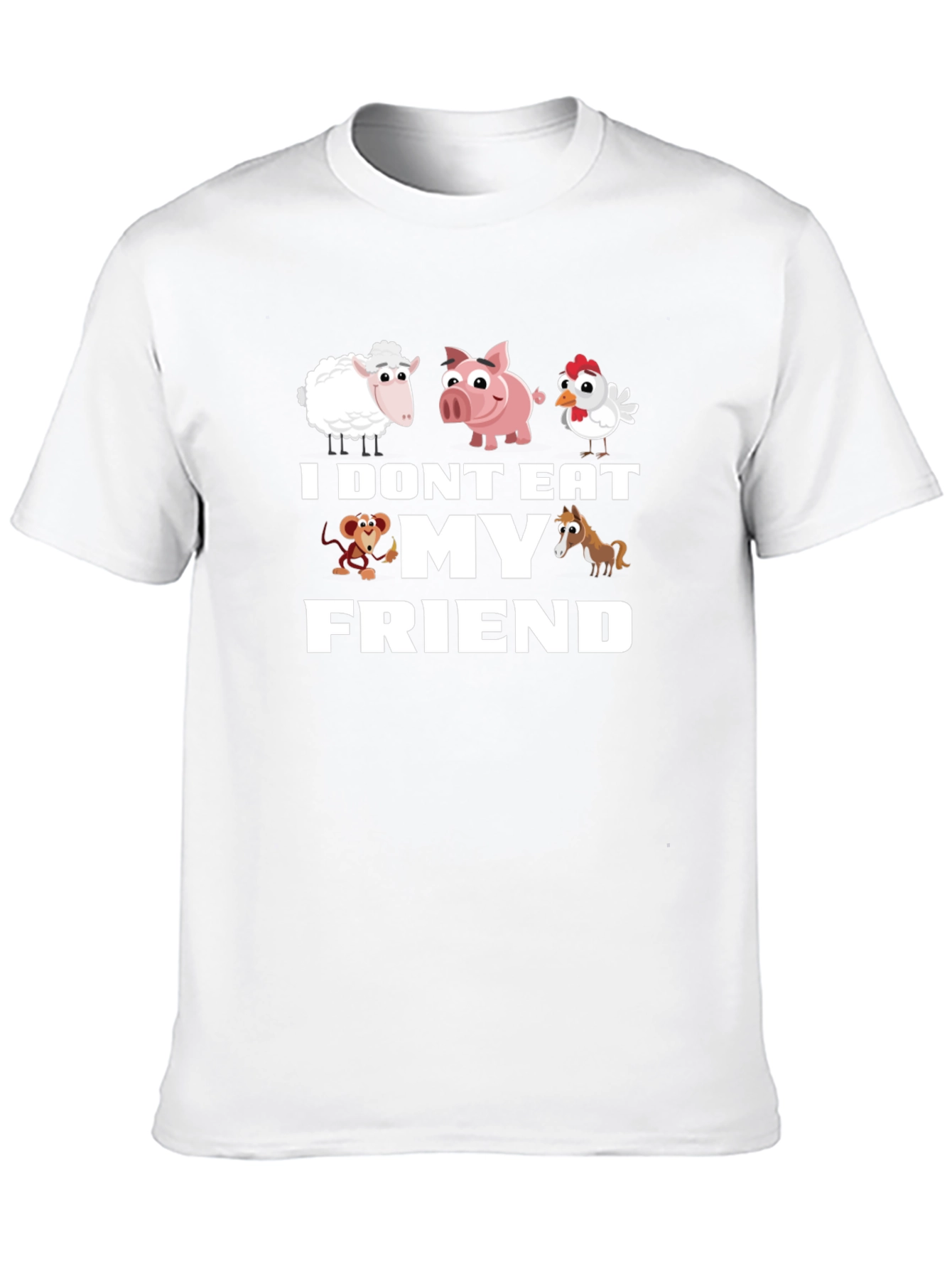 Vegan I Dont Eat My Friends T-Shirt