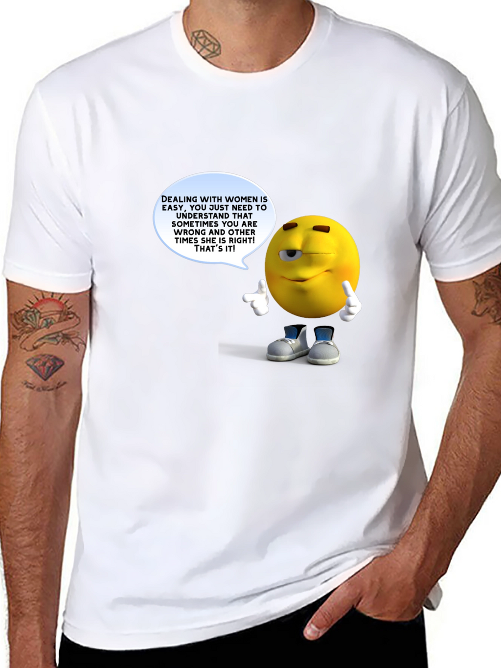 Funny Mens Black T-Shirt with Graphic Design