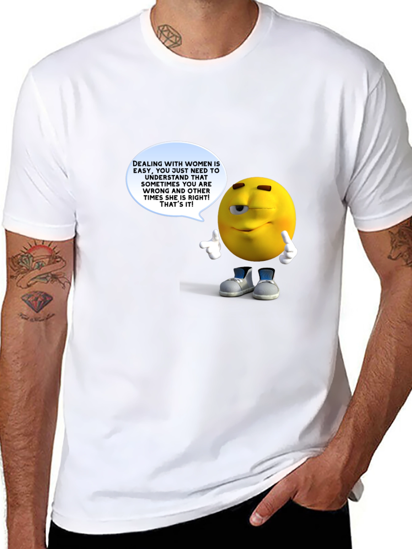 Funny Mens Black T-Shirt with Graphic Design