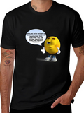 Funny Mens Black T-Shirt with Graphic Design