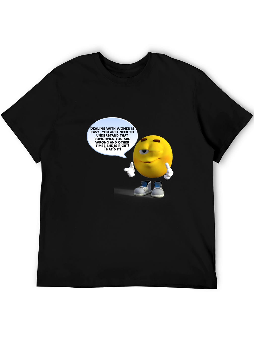 Funny Mens Black T-Shirt with Graphic Design