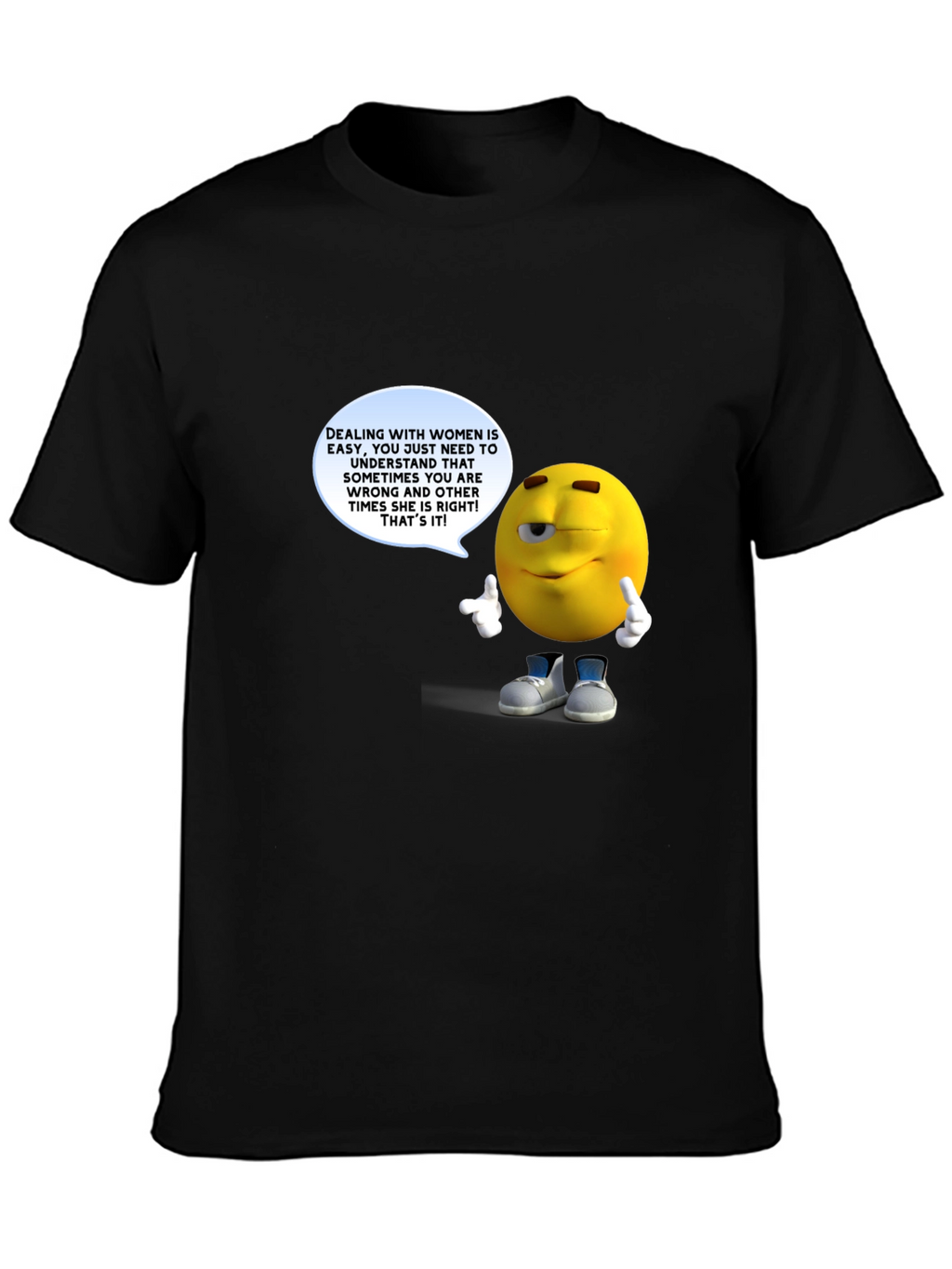 Funny Mens Black T-Shirt with Graphic Design
