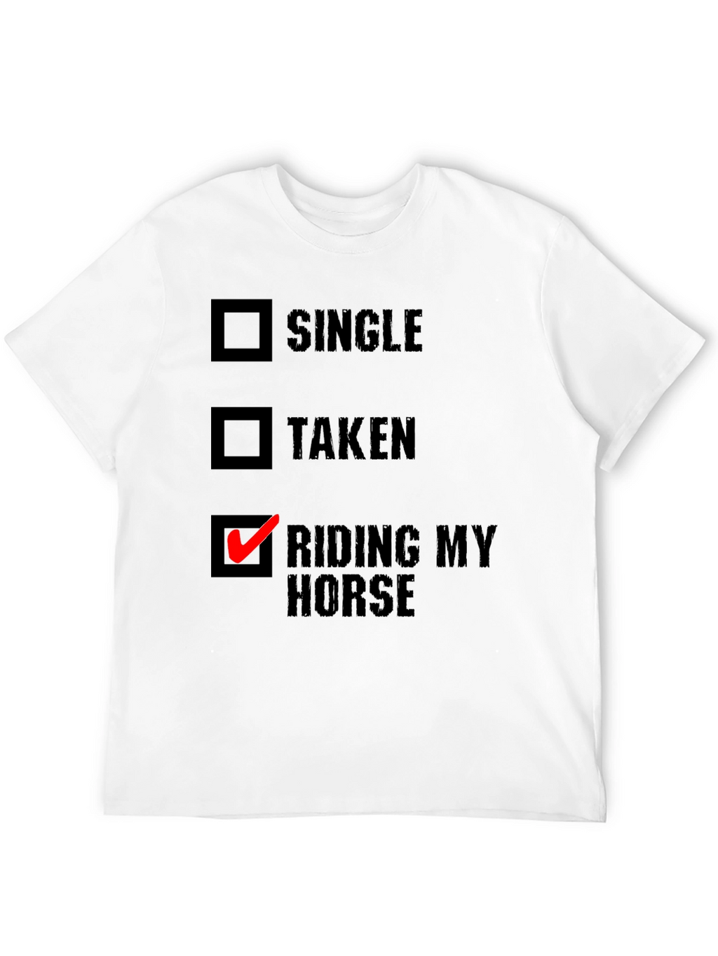 Riding My Horse T-Shirt - Novelty Equestrian Tee