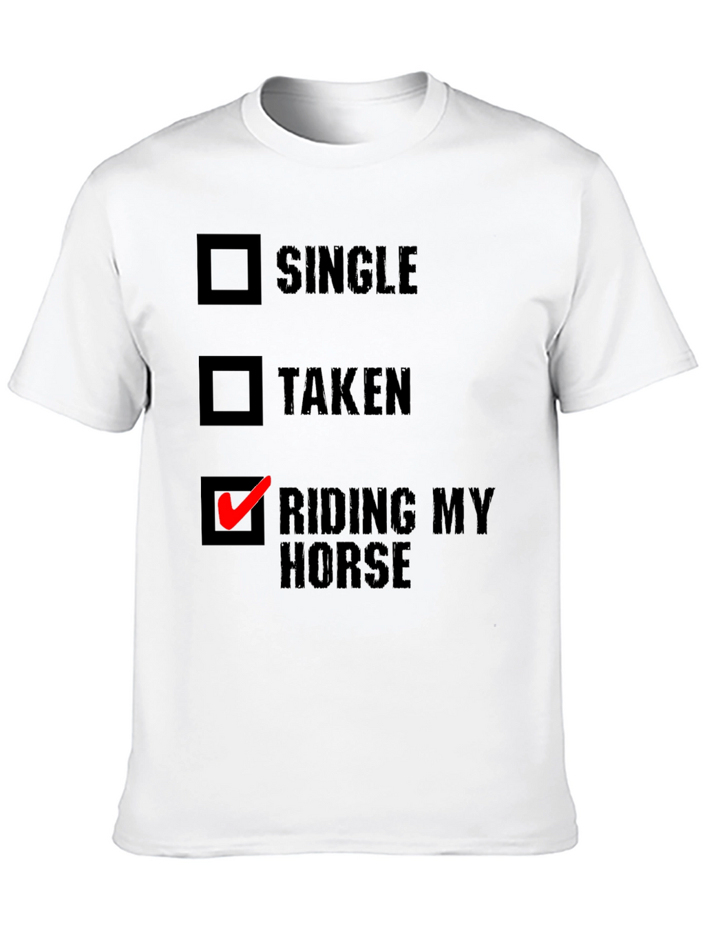 Riding My Horse T-Shirt - Novelty Equestrian Tee