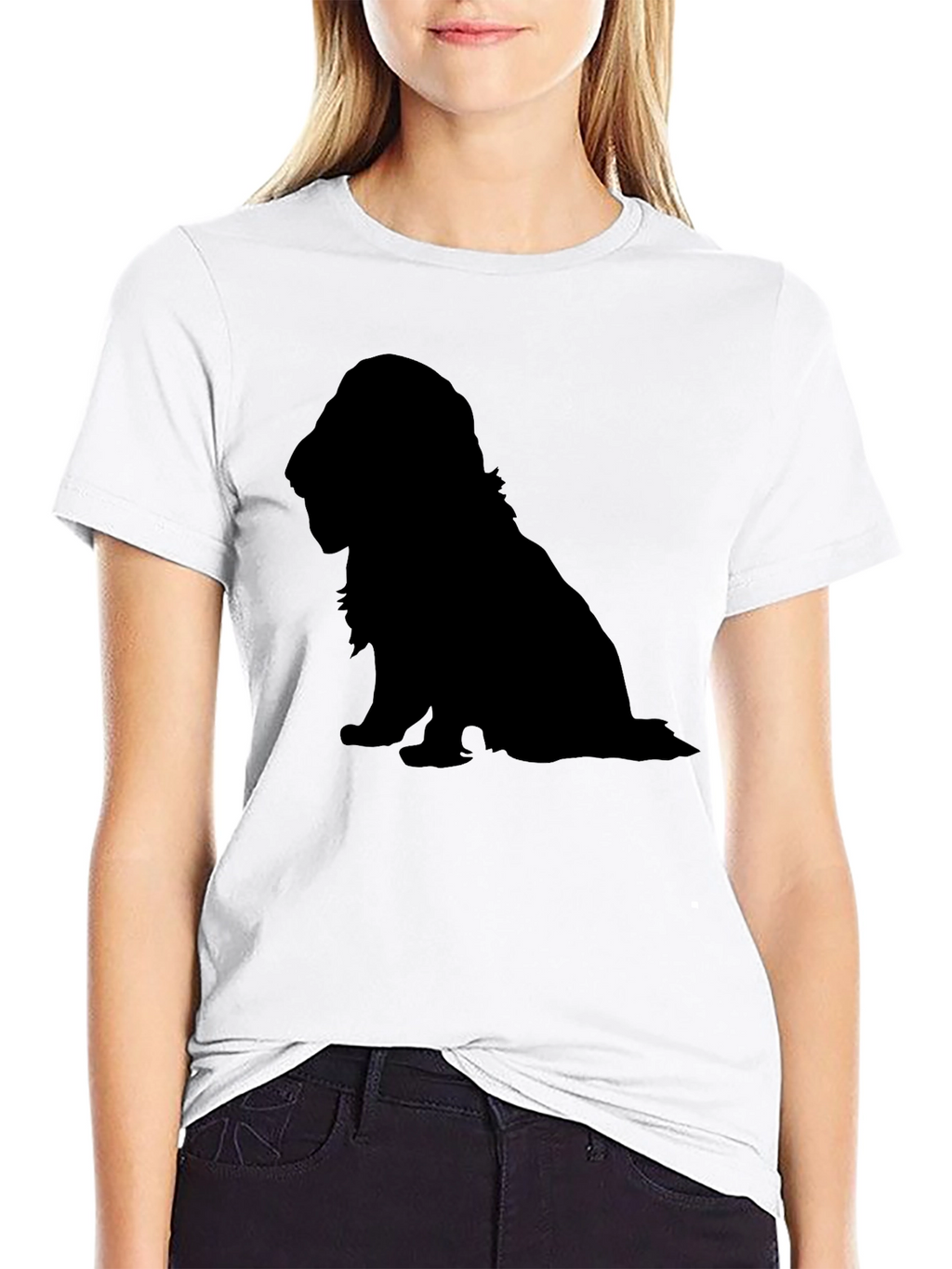 Dog Silhouette T-Shirt - Classic Black Tee