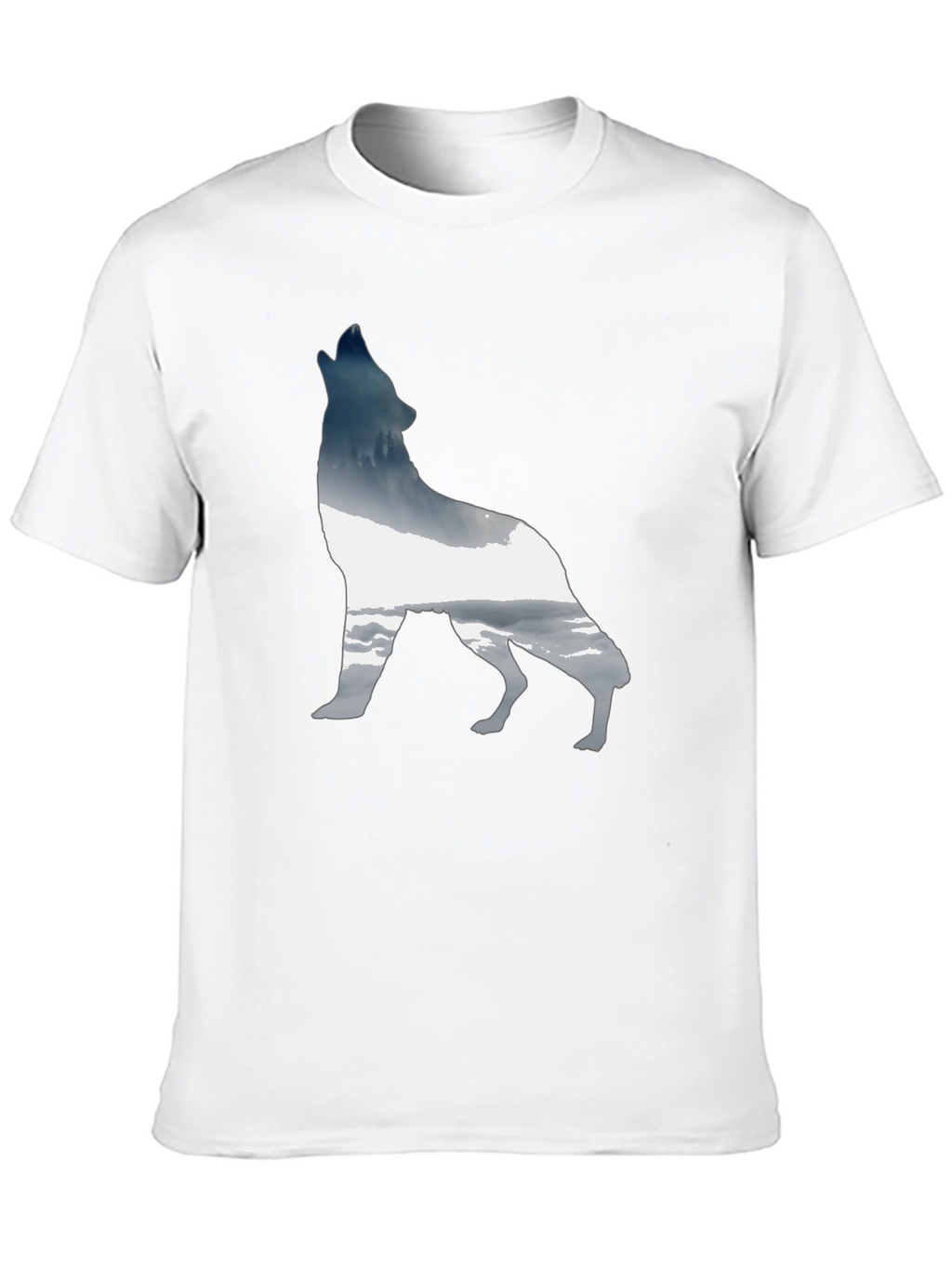 Wolf Silhouette Graphic Tee - Modern Black T-Shirt