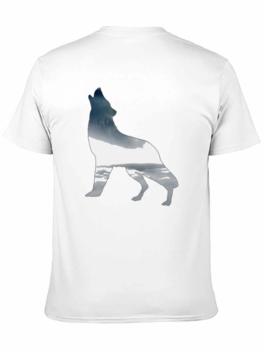 Wolf Silhouette Graphic Tee - Modern Black T-Shirt