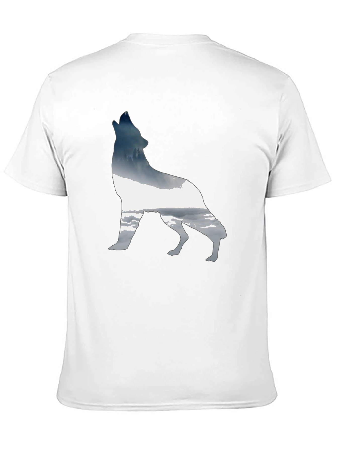 Wolf Silhouette Graphic Tee - Modern Black T-Shirt