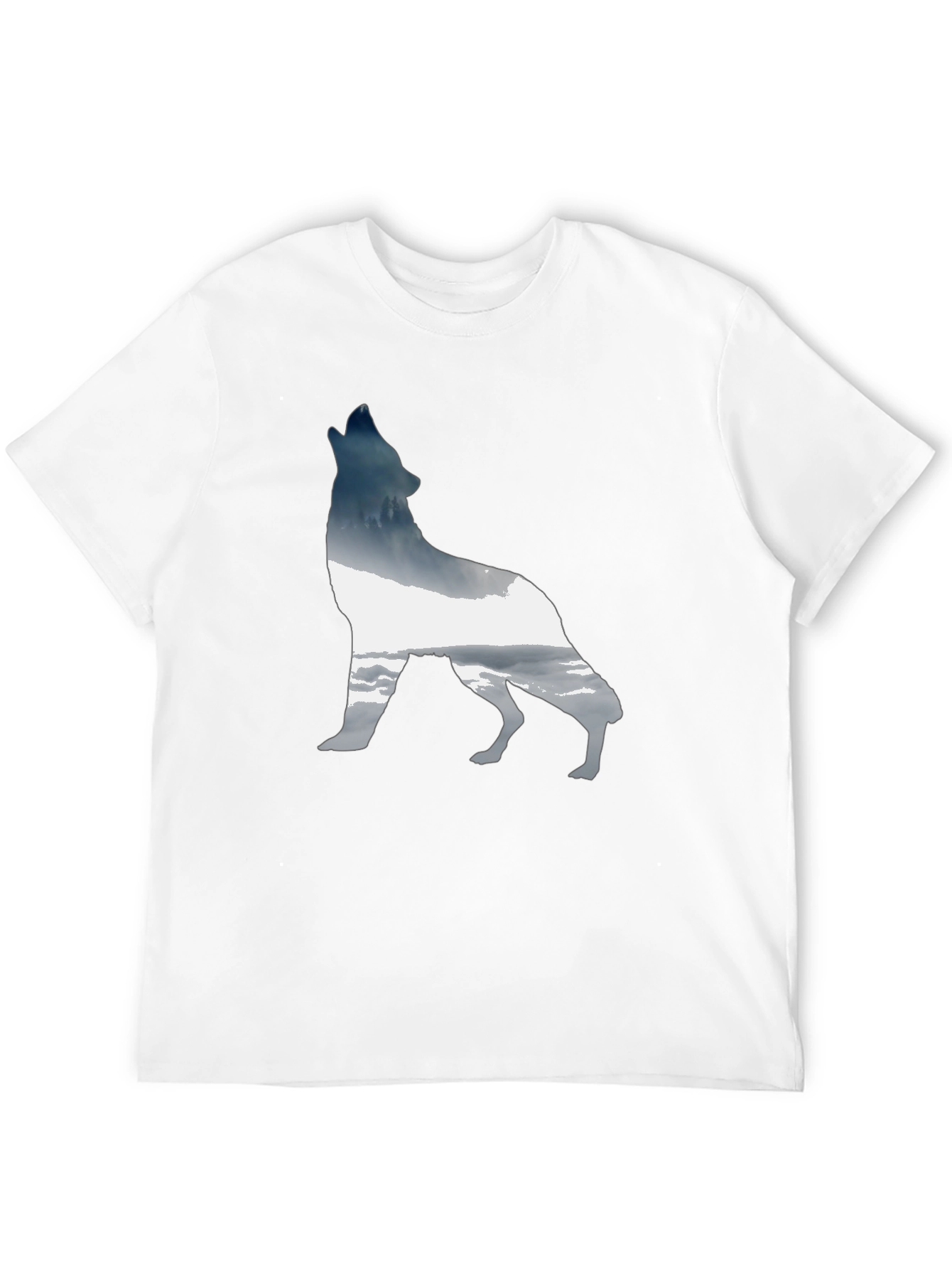 Wolf Silhouette Graphic Tee - Modern Black T-Shirt