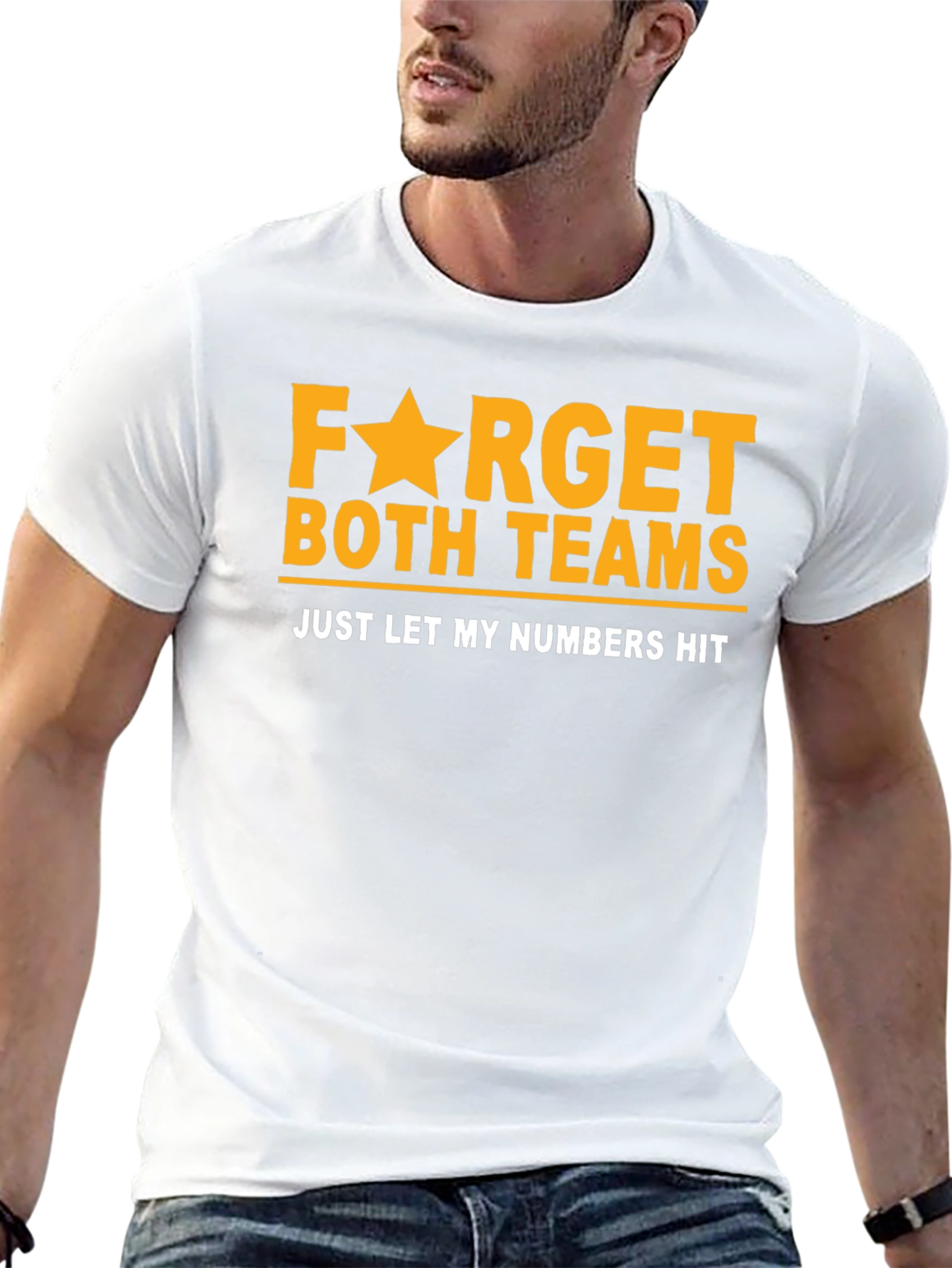 Funny Lottery T-Shirt: Forget Teams Just Hit Numbers!