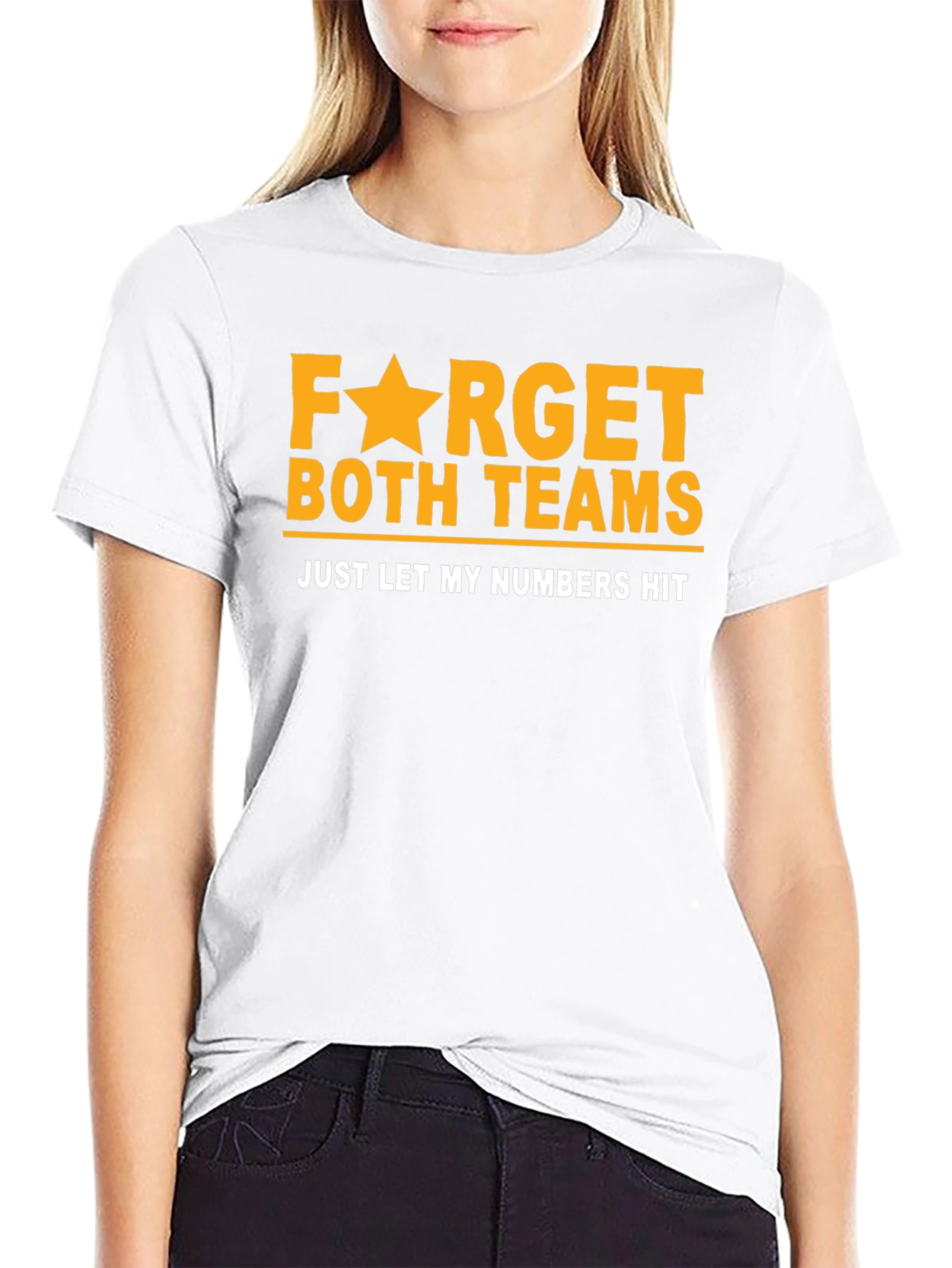 Funny Lottery T-Shirt: Forget Teams Just Hit Numbers!