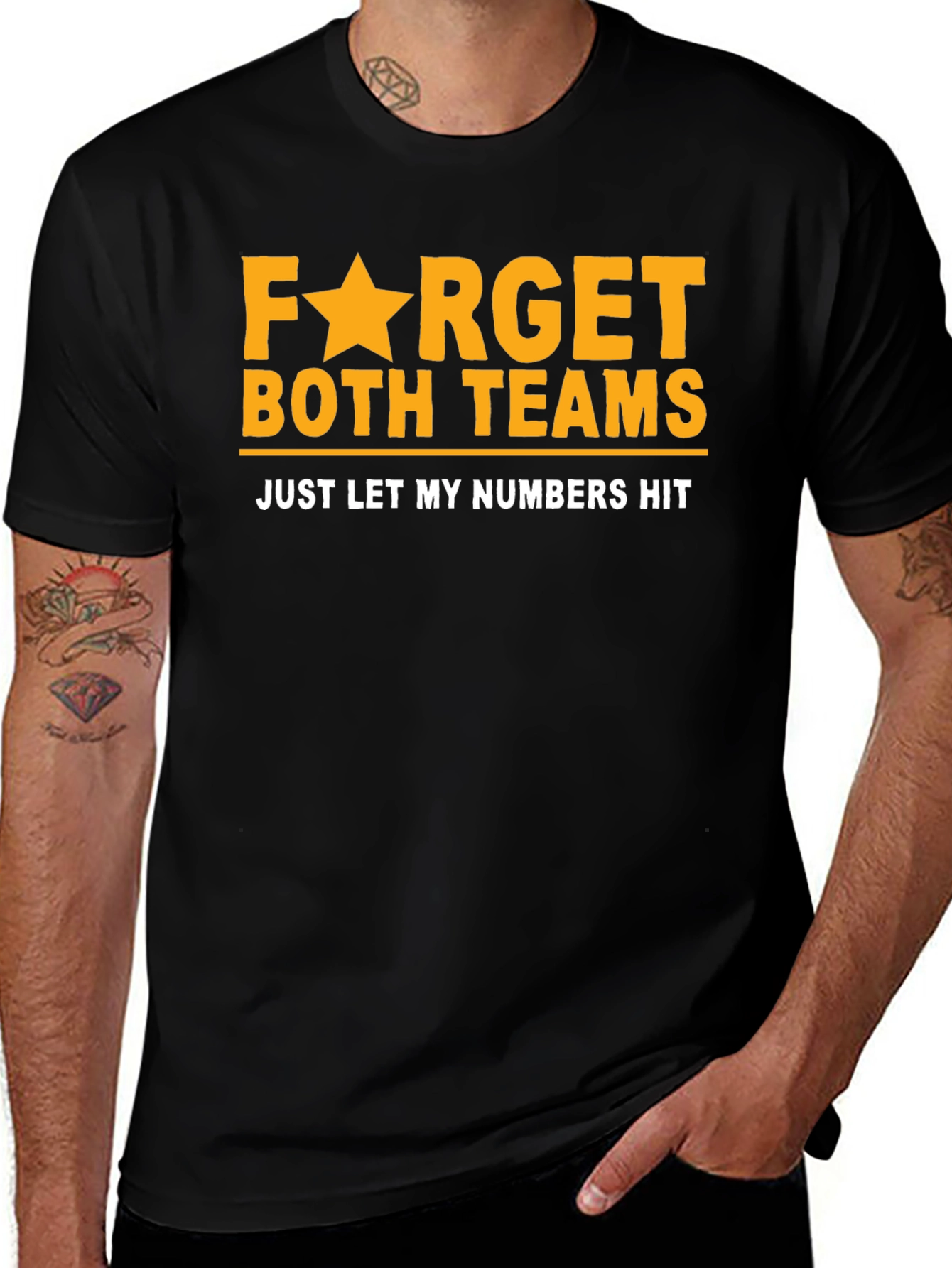 Funny Lottery T-Shirt: Forget Teams Just Hit Numbers!