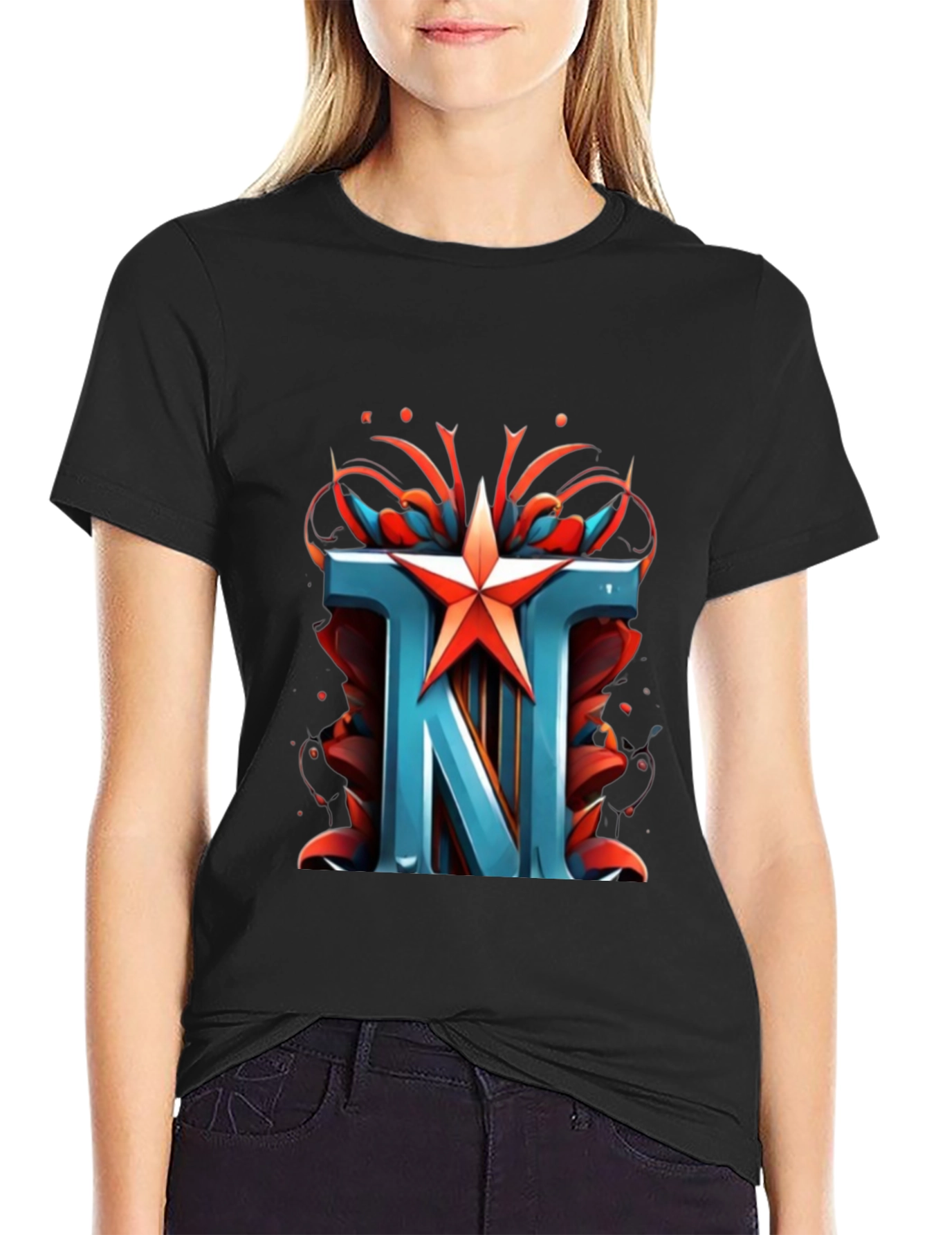 TNT Star Graphic Black T-Shirt