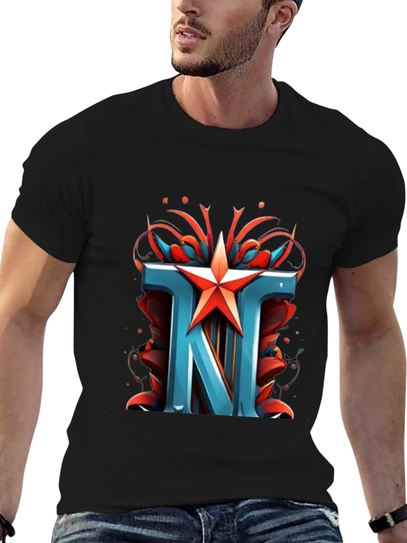 TNT Star Graphic Black T-Shirt
