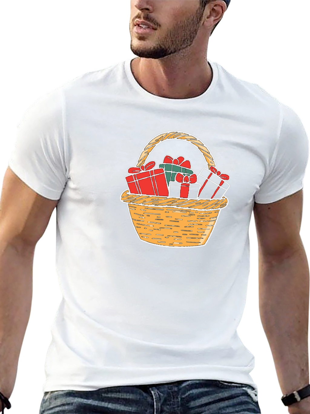 Festive Gift Basket T-Shirt - Holiday Cheer