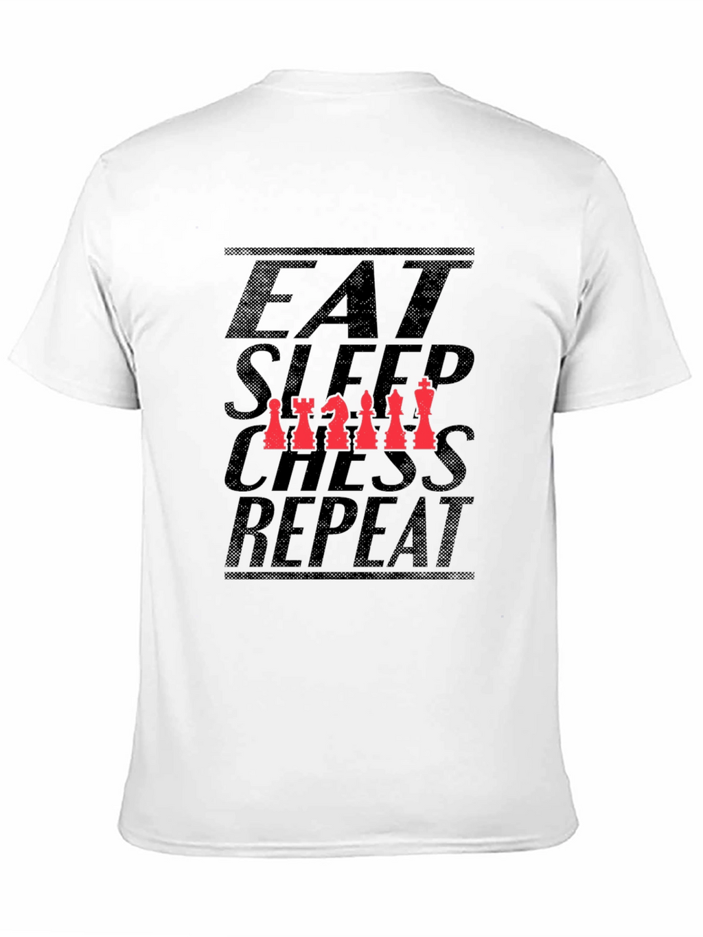 Eat Sleep Chess Repeat T-Shirt - Black Cotton Tee
