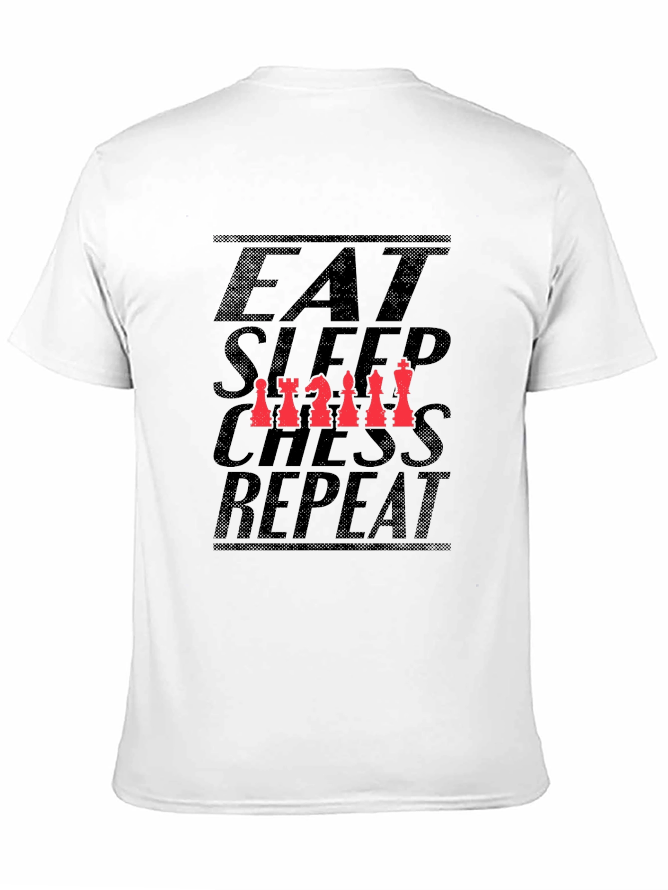 Eat Sleep Chess Repeat T-Shirt - Black Cotton Tee