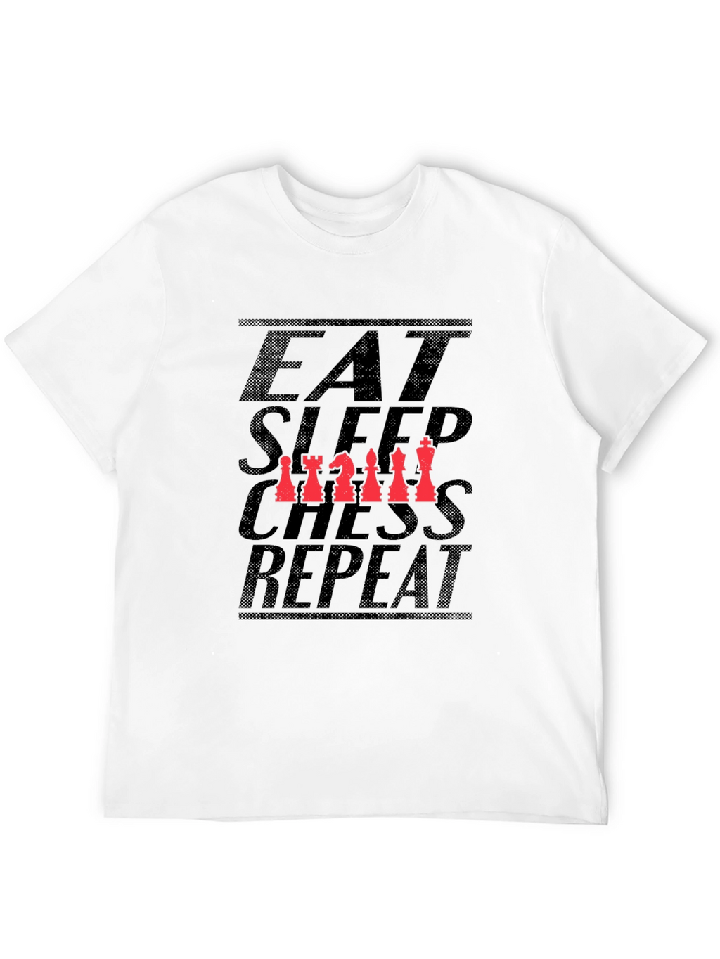Eat Sleep Chess Repeat T-Shirt - Black Cotton Tee