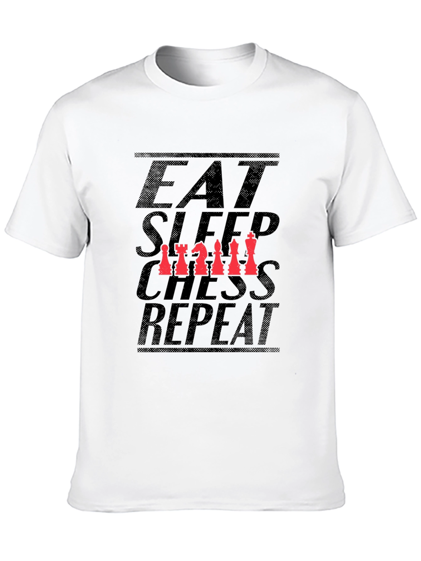 Eat Sleep Chess Repeat T-Shirt - Black Cotton Tee