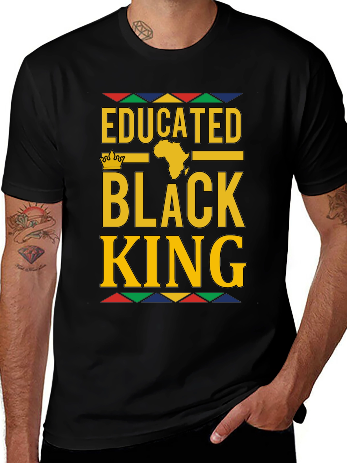 Educated Black King Graphic Tee