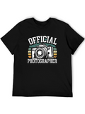 Official Photographer Graphic Tee - Retro Camera Design