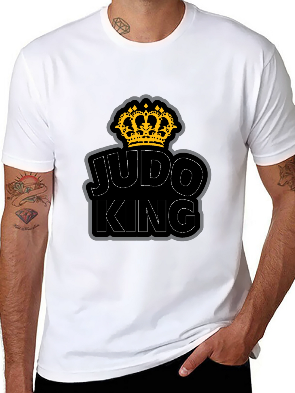 Judo King T-Shirt - Crown Graphic - Black