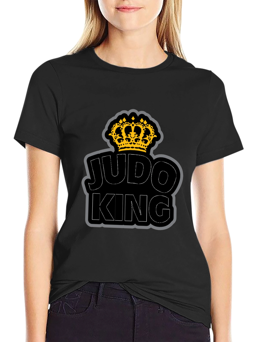 Judo King T-Shirt - Crown Graphic - Black