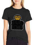 Judo King T-Shirt - Crown Graphic - Black