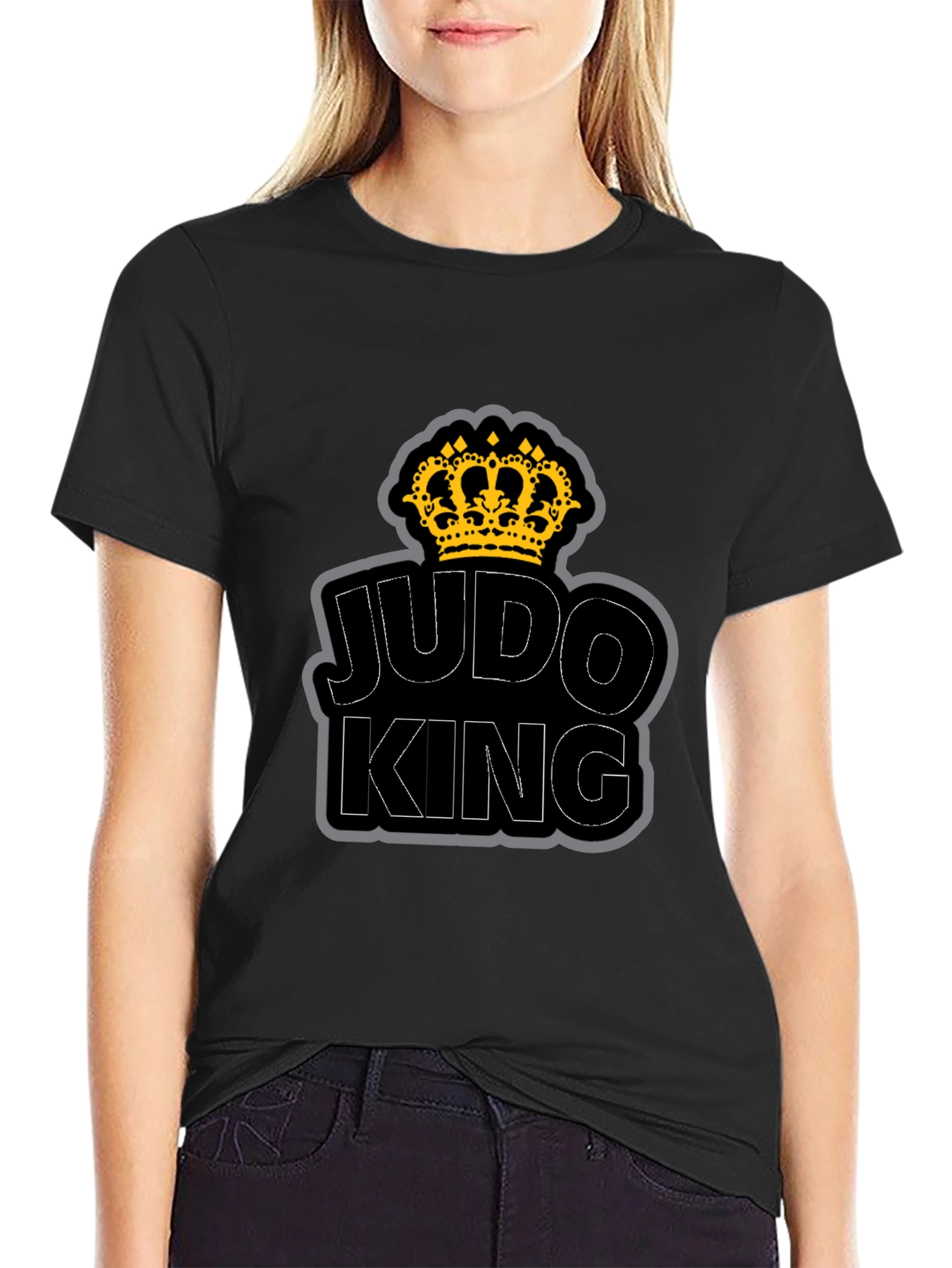Judo King T-Shirt - Crown Graphic - Black