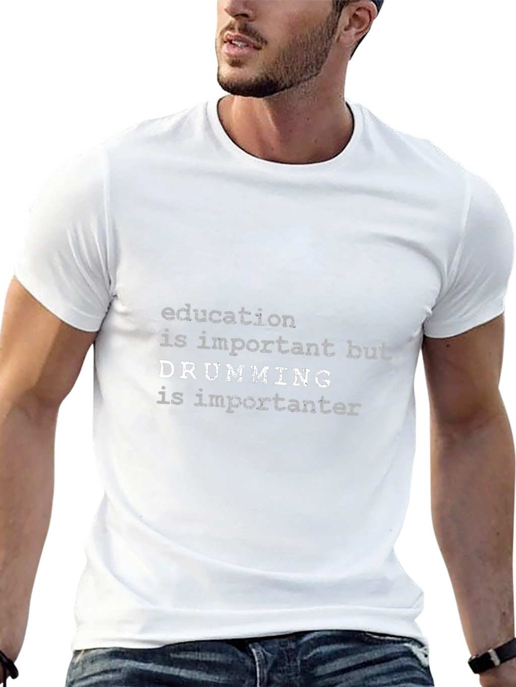Funny Drummer T-Shirt - Education vs. Drumming