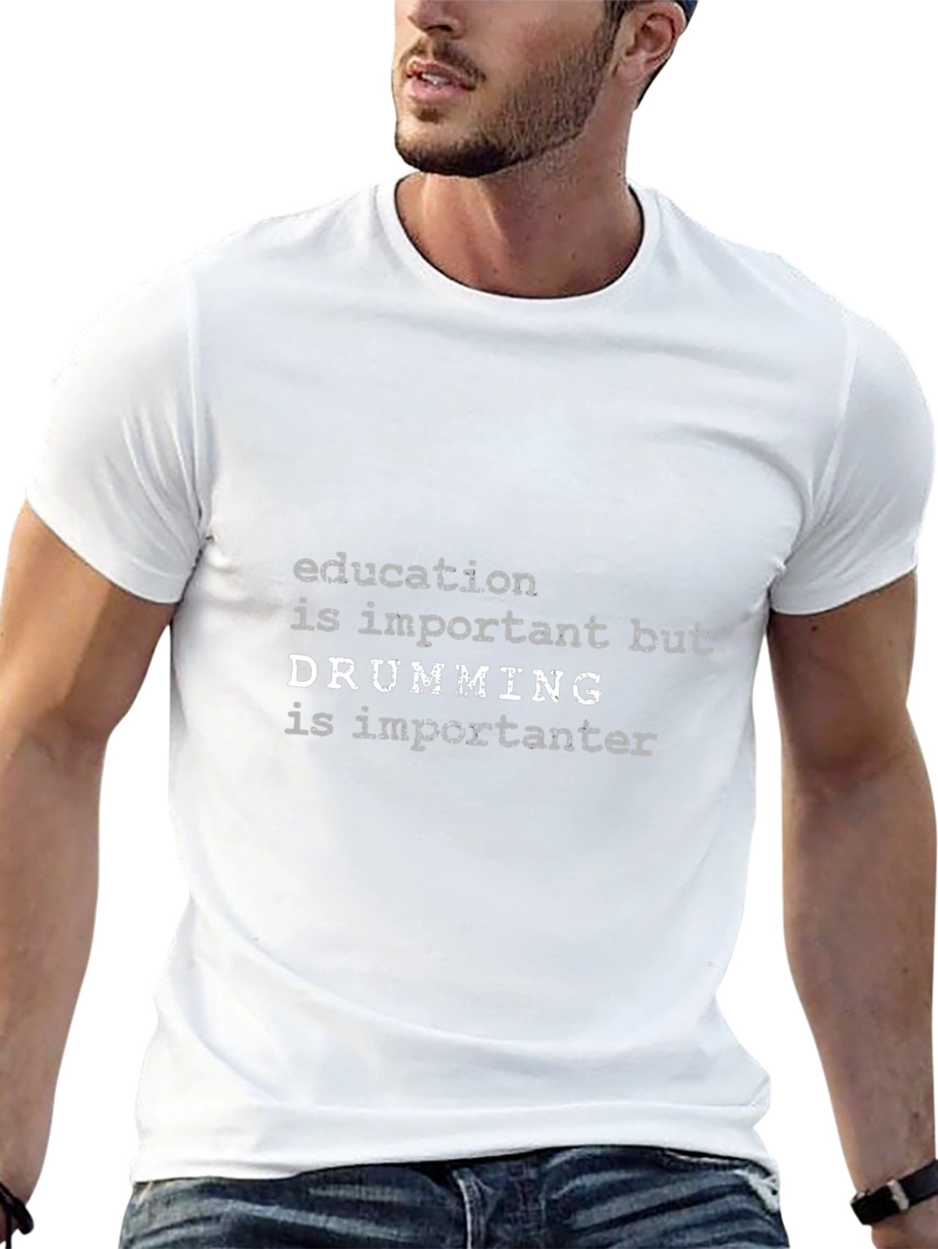 Funny Drummer T-Shirt - Education vs. Drumming