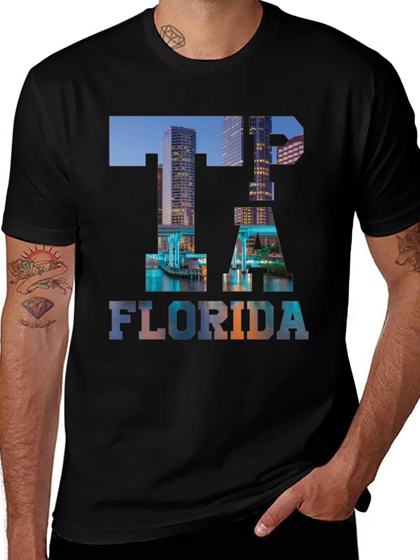Tampa Florida Skyline T-Shirt - Cityscape Graphic Tee