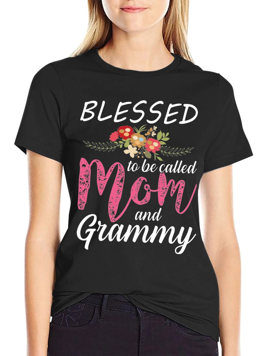Blessed Mom and Grammy Graphic T-Shirt