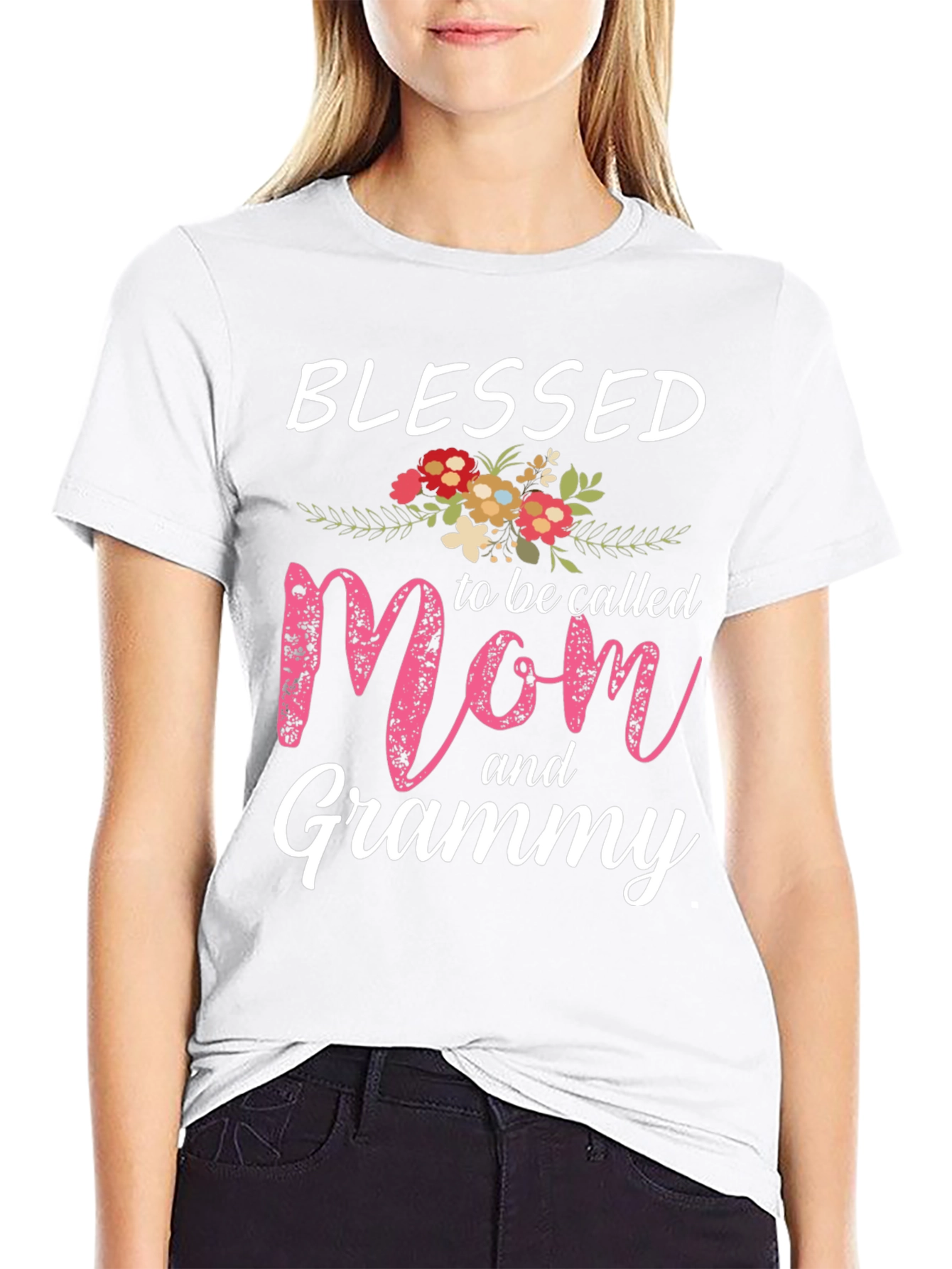 Blessed Mom and Grammy Graphic T-Shirt