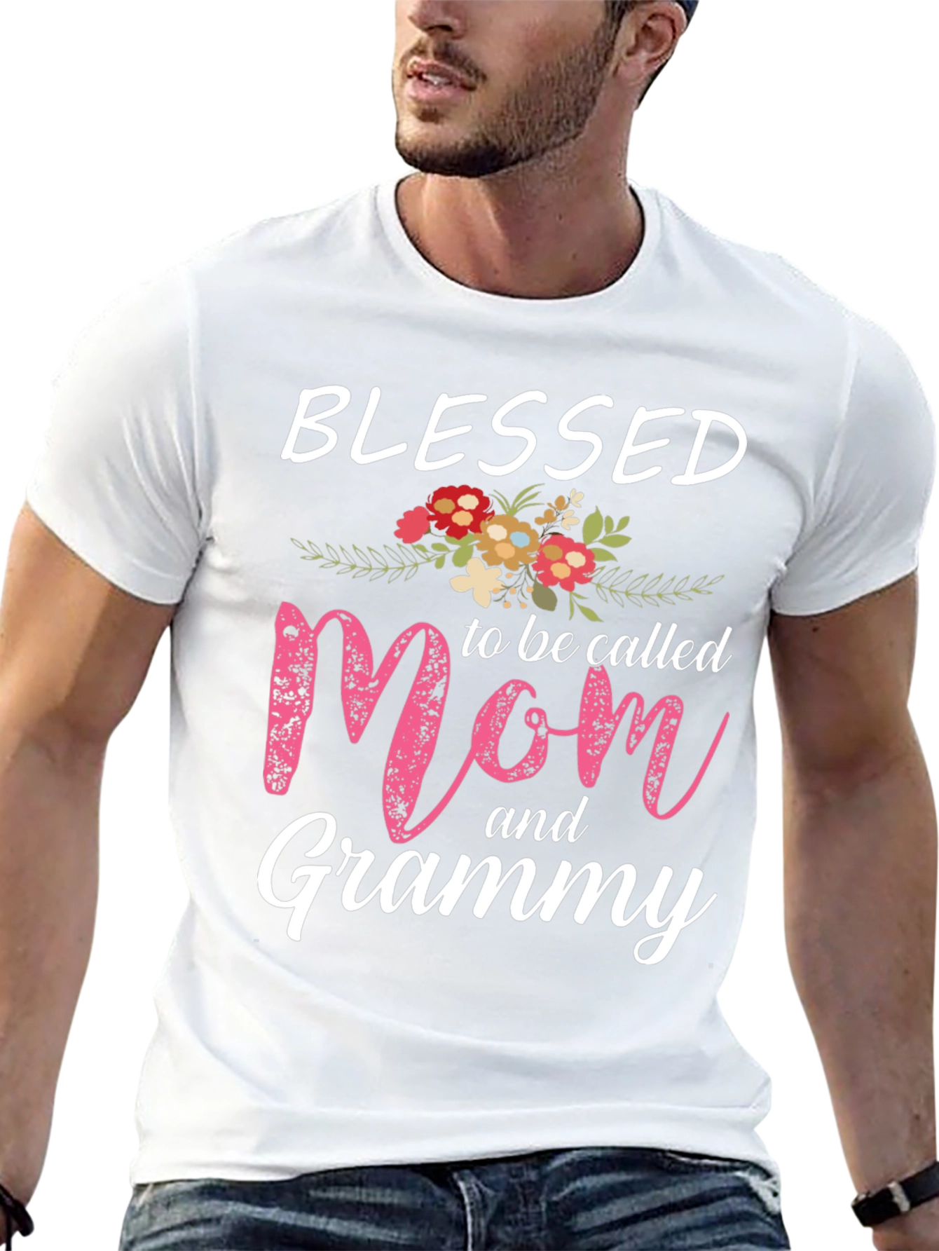 Blessed Mom and Grammy Graphic T-Shirt