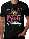 Blessed Mom and Grammy Graphic T-Shirt