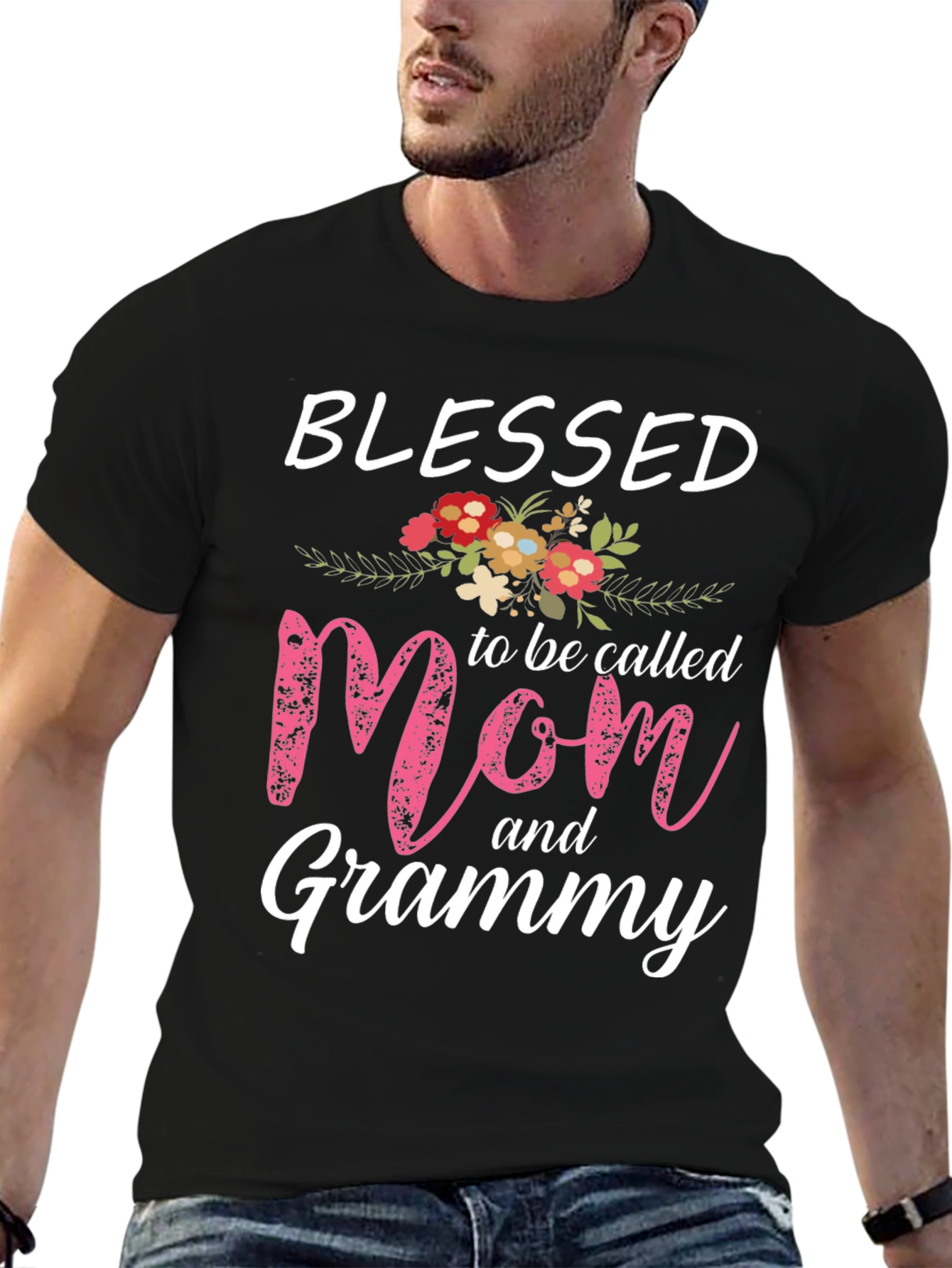 Blessed Mom and Grammy Graphic T-Shirt