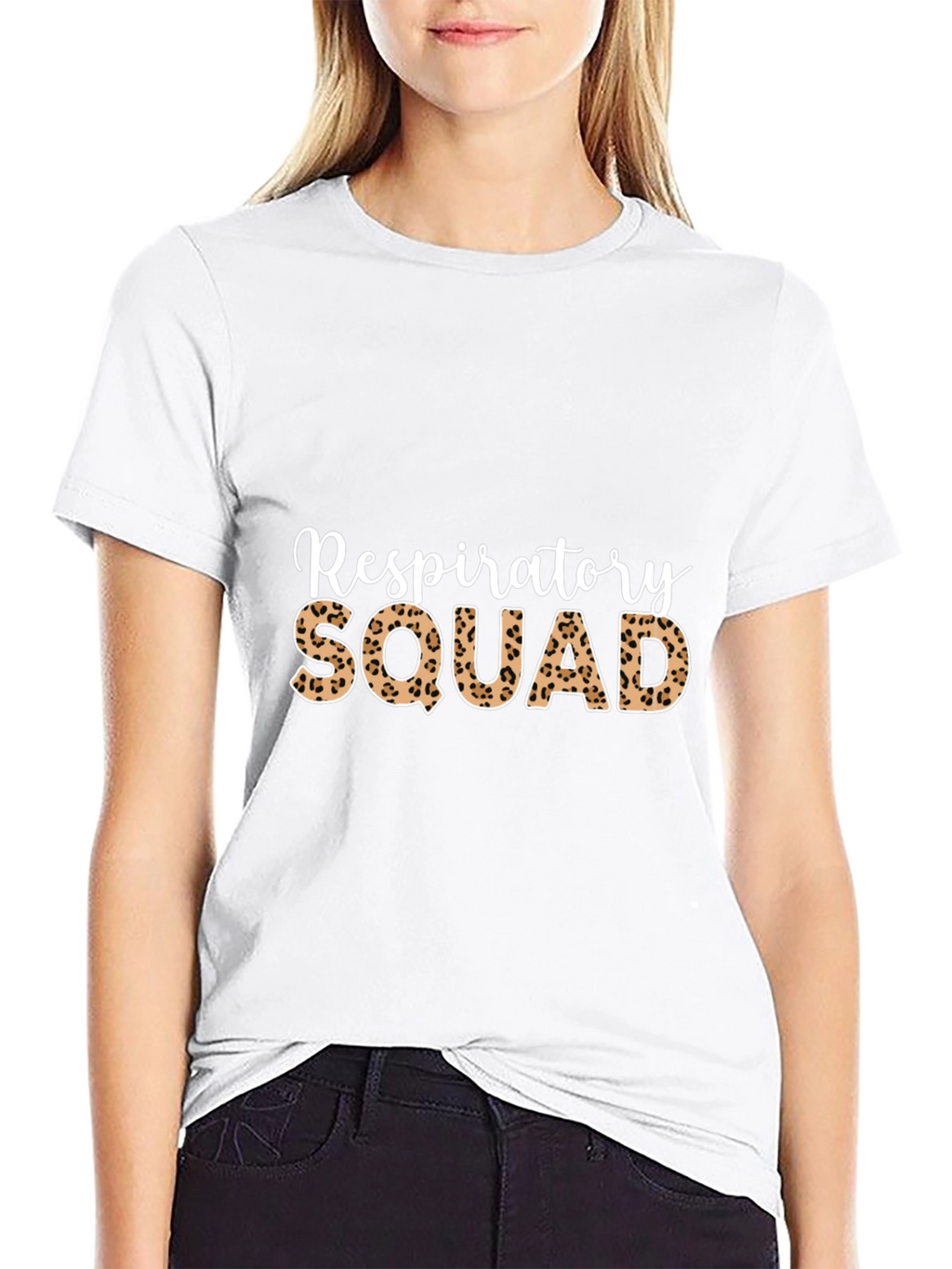 Respiratory Squad Leopard Print Graphic T-Shirt