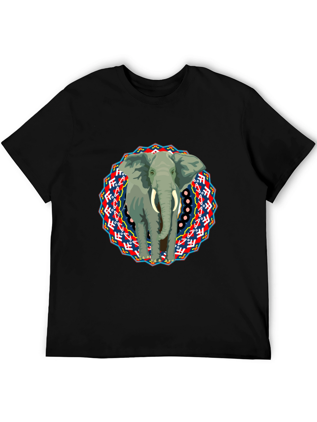 Elephant Mandala Graphic T-Shirt