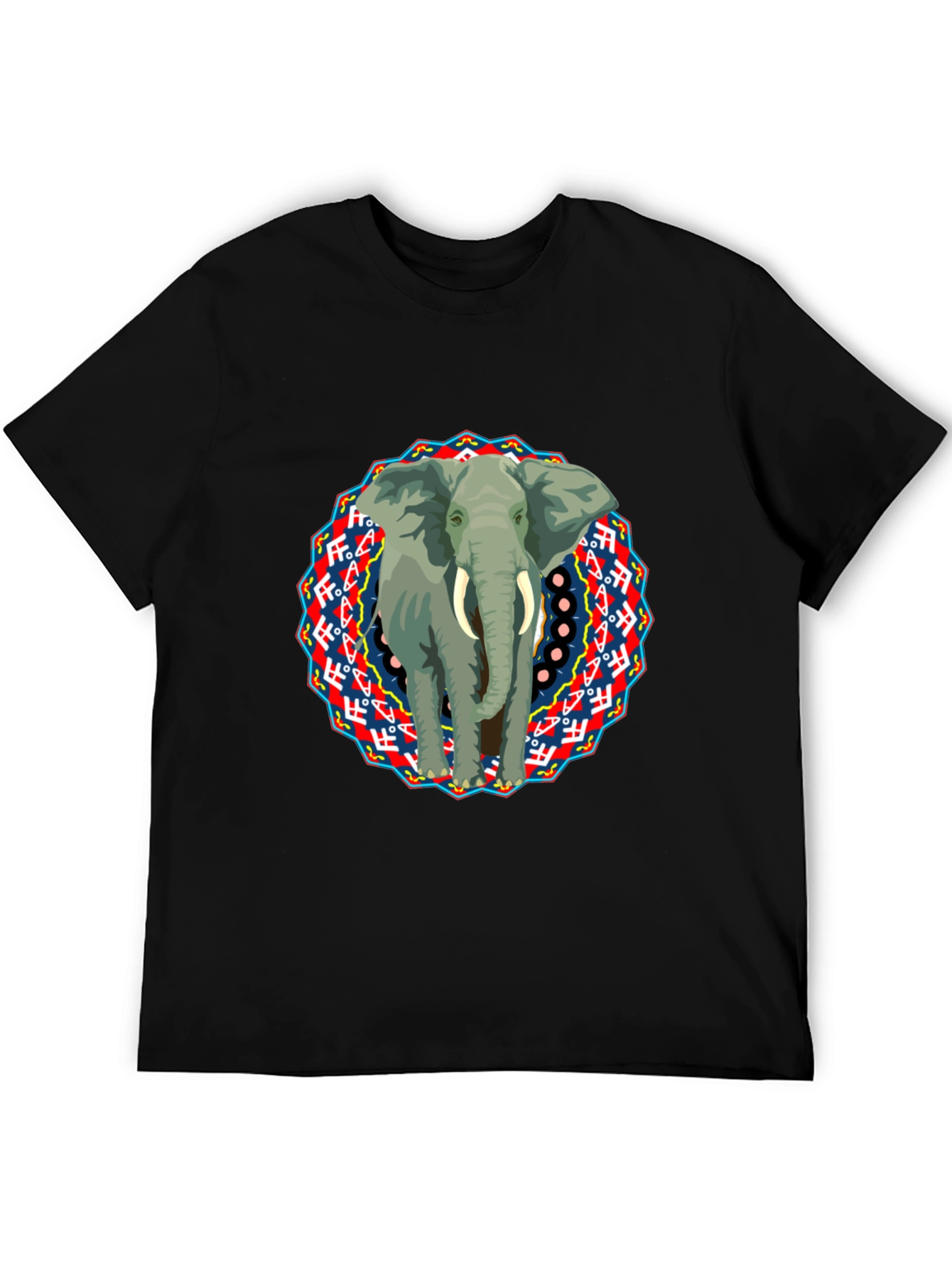 Elephant Mandala Graphic T-Shirt