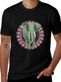 Elephant Mandala Graphic T-Shirt