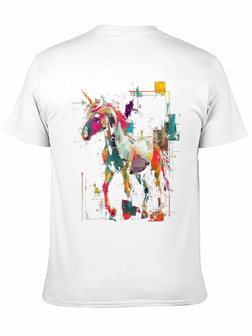 Unicorn Art Graphic Black Tee