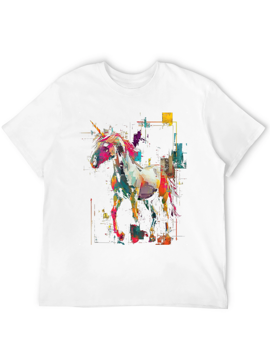 Unicorn Art Graphic Black Tee