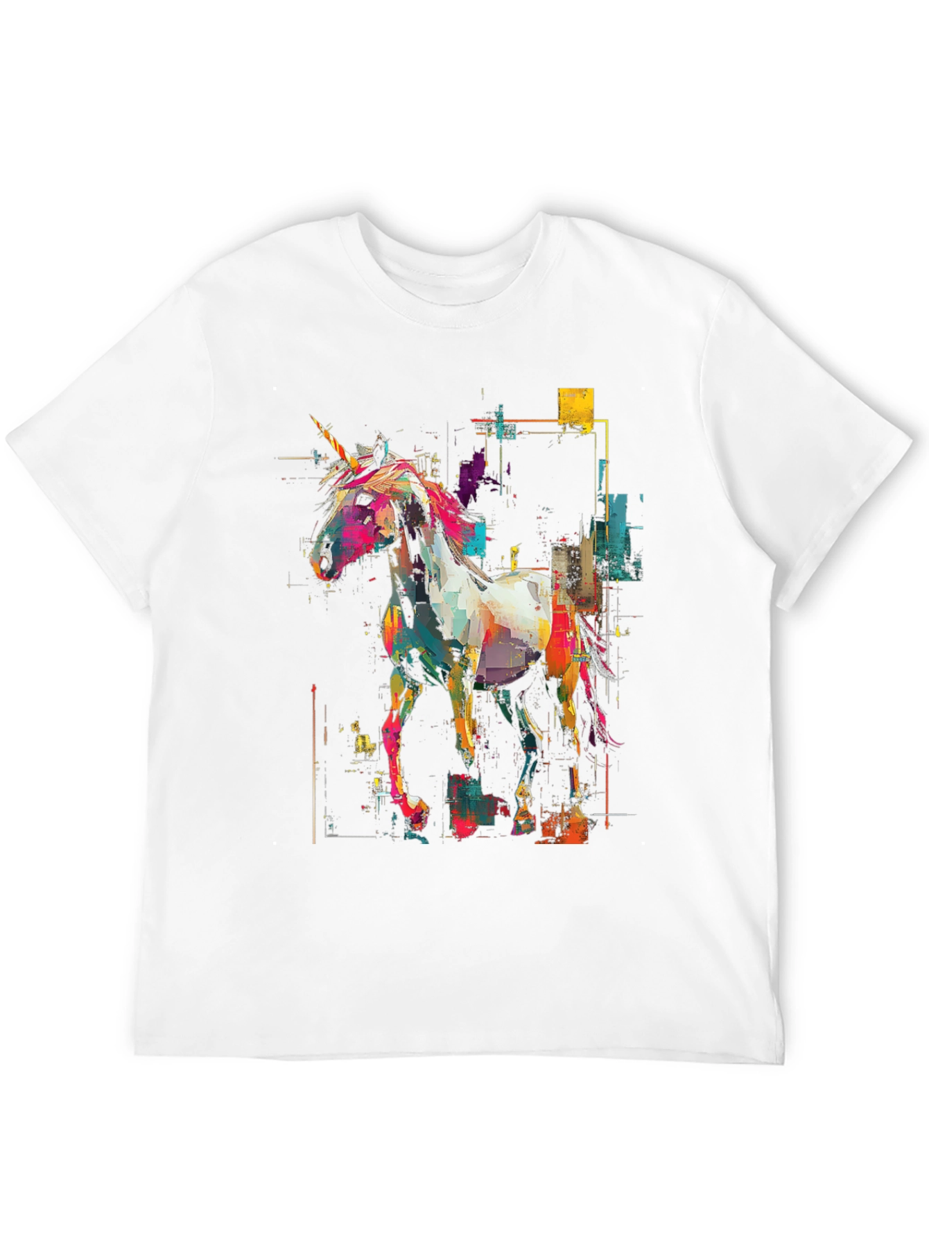 Unicorn Art Graphic Black Tee