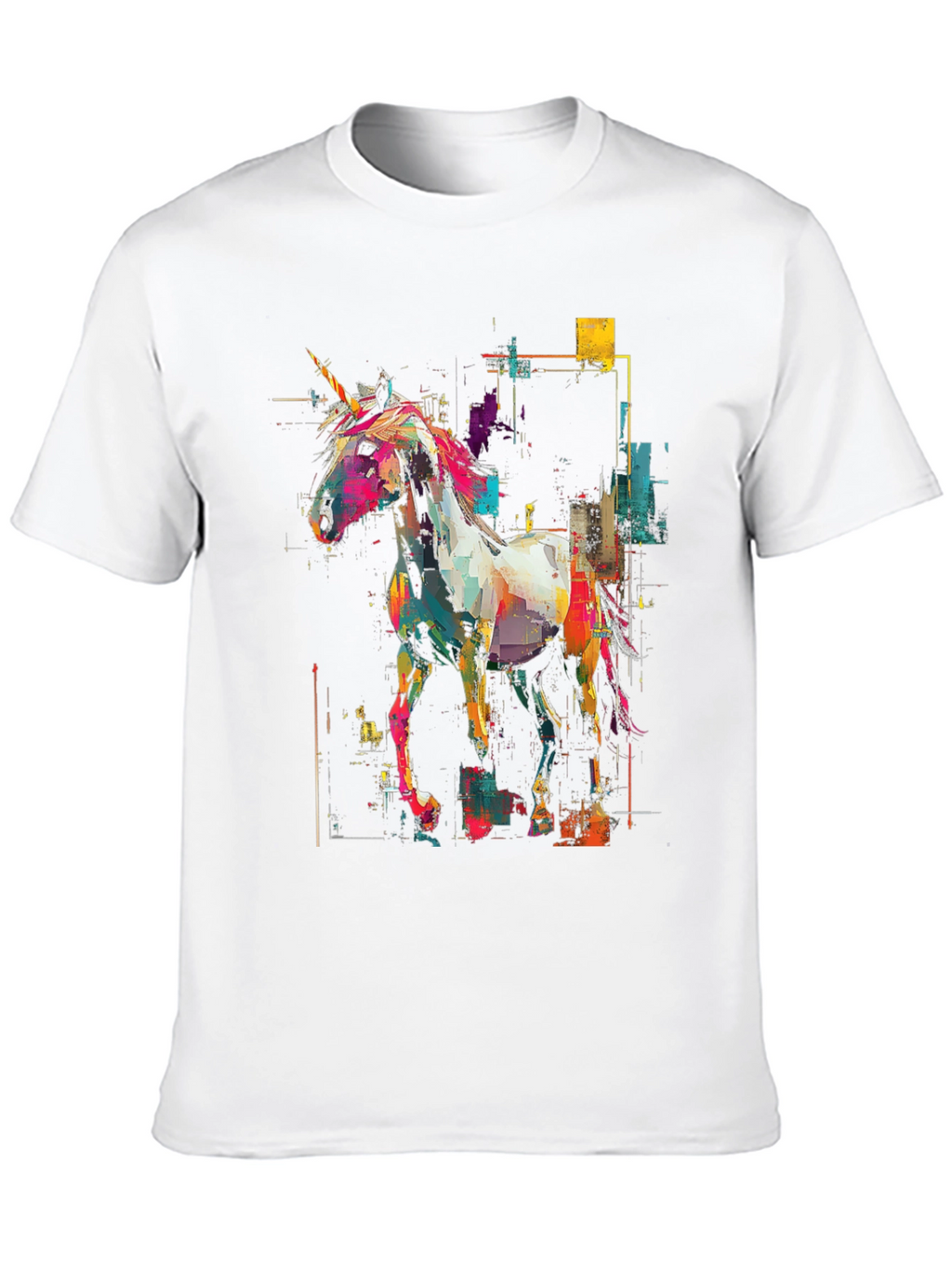 Unicorn Art Graphic Black Tee