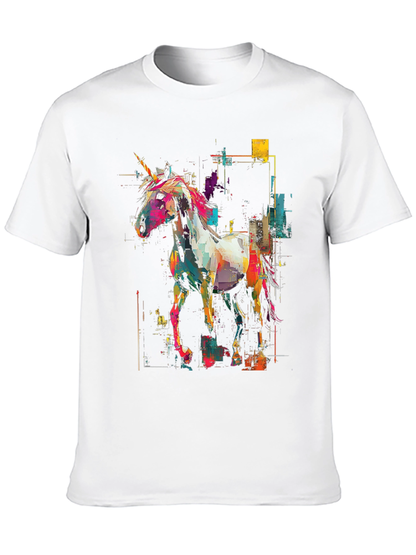 Unicorn Art Graphic Black Tee