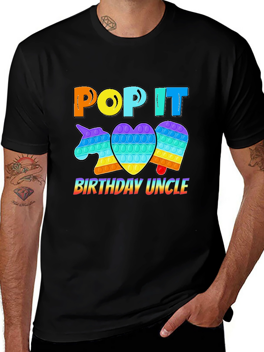 Pop It Birthday Uncle T-Shirt