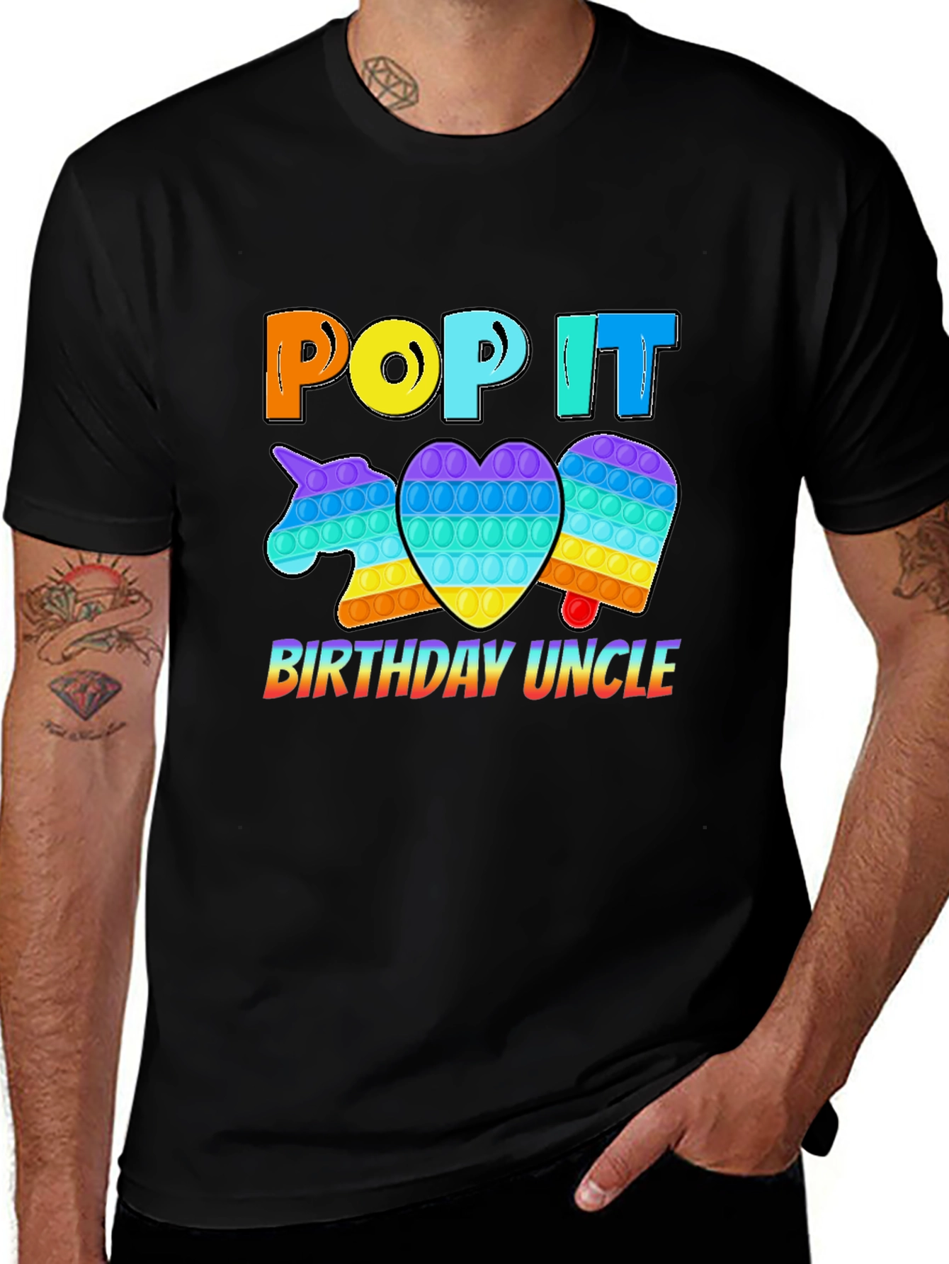 Pop It Birthday Uncle T-Shirt